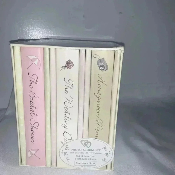 Sheffield Home WEDDING MEMORIES Photo Album Set~Bridal Shower/Wedding/Honeymoon - Picture 7 of 7